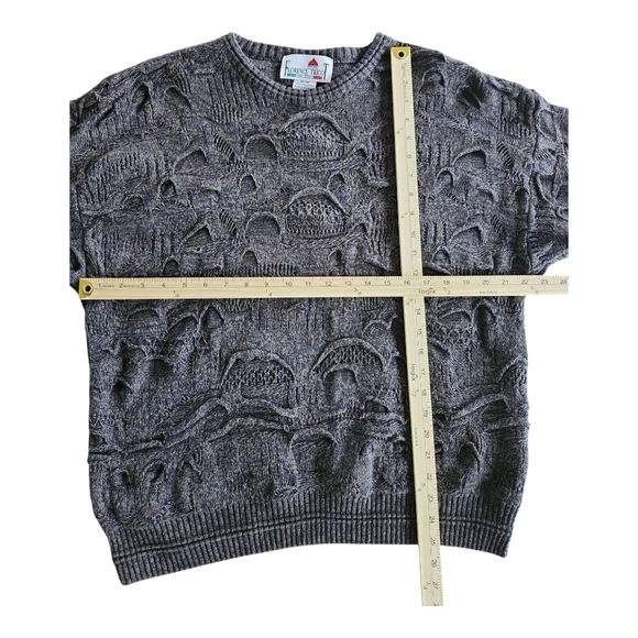 Vintage Florence Tricot 3D Coogi‑Style Sweater – Size M Cotton‑Blend - Picture 10 of 11